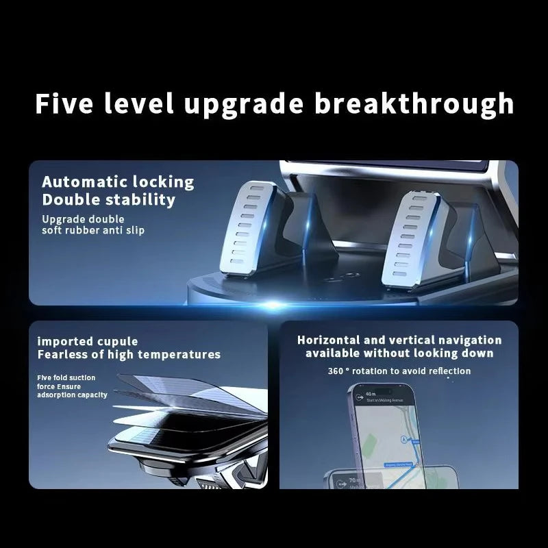 360° Rotatable Universal Car Phone Holder with Parking Number Plate Dashboard Mount lifestyle view