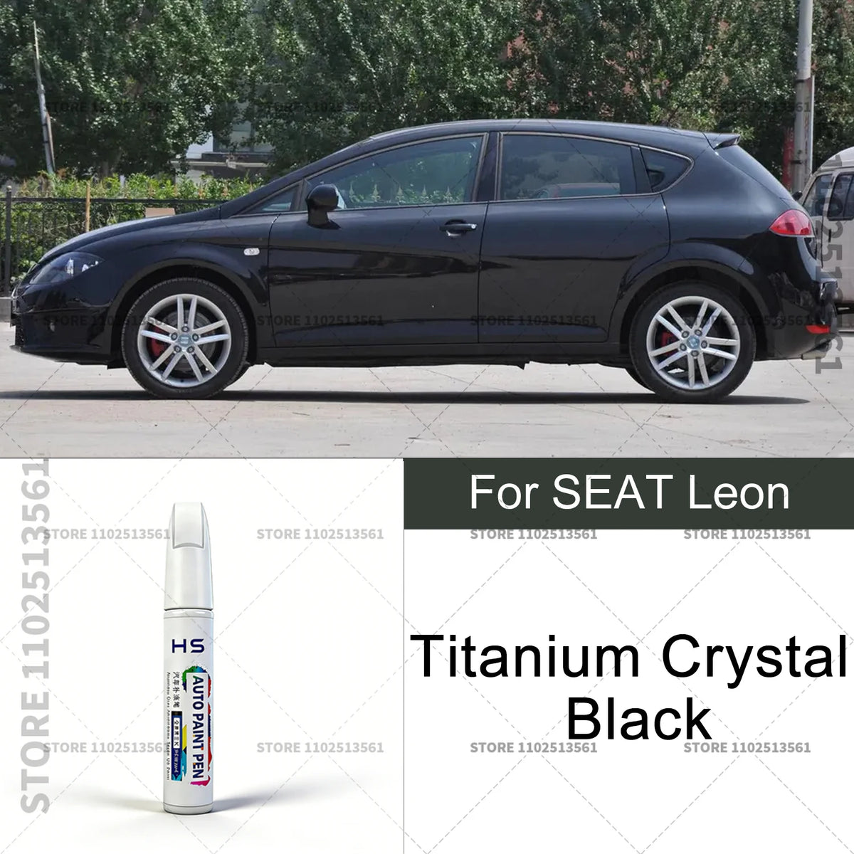 For SEAT Leon Red Silver Blue Gray Yellow White Snow White Car Paint Repair Pen Touch lifestyle view