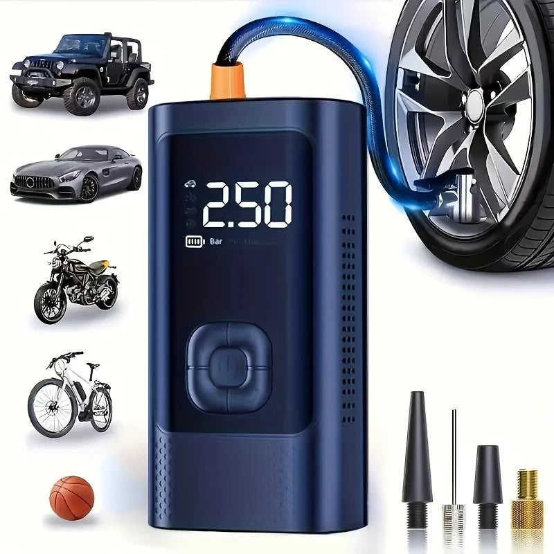 Portable Inflatable Pump | 150PSI Digital Tire Inflator with 2 Power Modes and 4 Preset Pressures