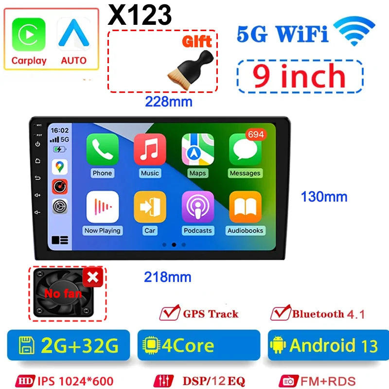 7"/9"/10" Universal 2din Android Car Radio | GPS Navigation Head Unit with Carplay additional angle