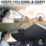 Car Window Sunshade Cover | Folding Auto UV Protection Windshield Visor lifestyle view