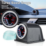Universal 52mm Car Turbo Boost Gauge | LED Digital Pointer with Smoke Lens close-up view