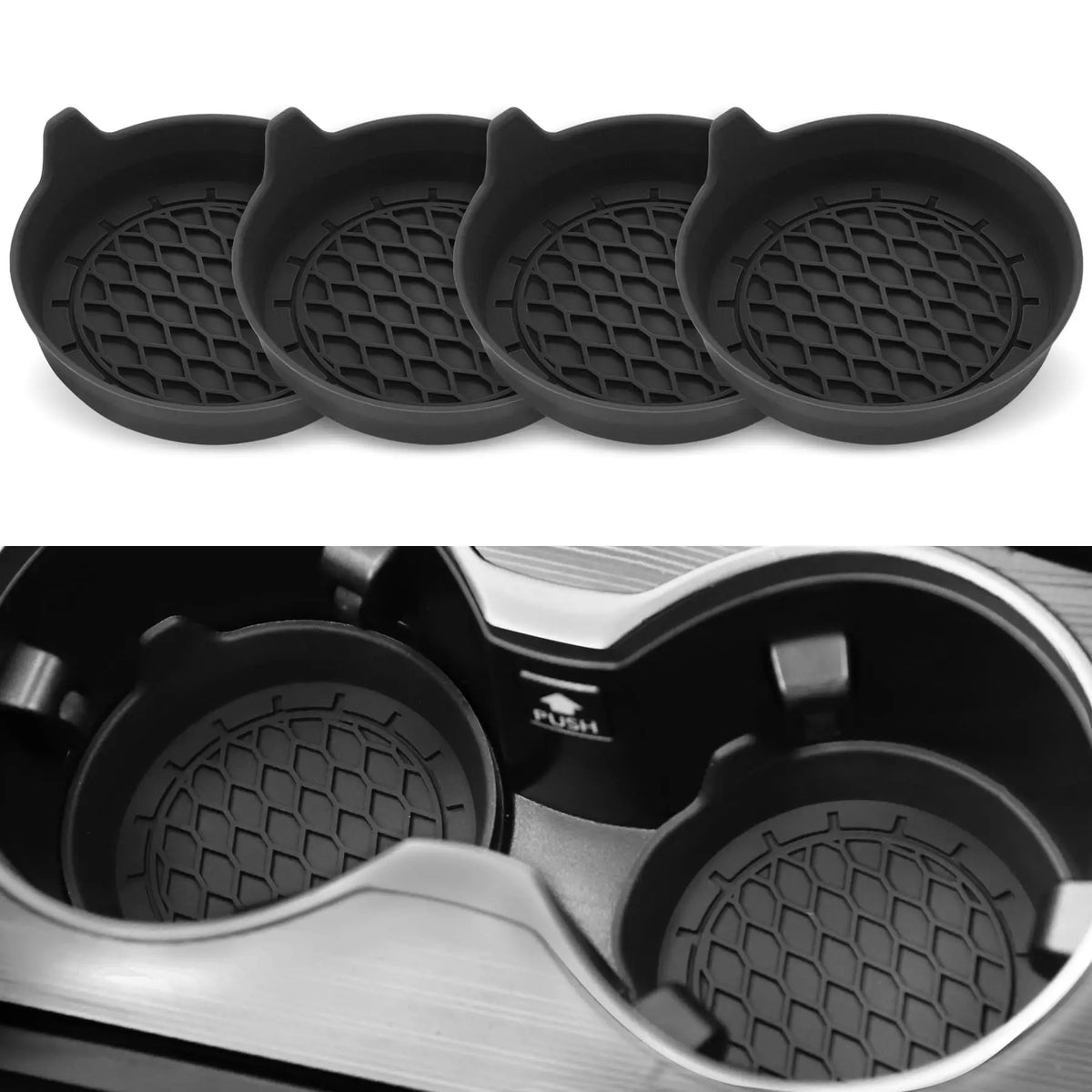 Car Cup Holder Coaster Silicone Non-Slip Insert