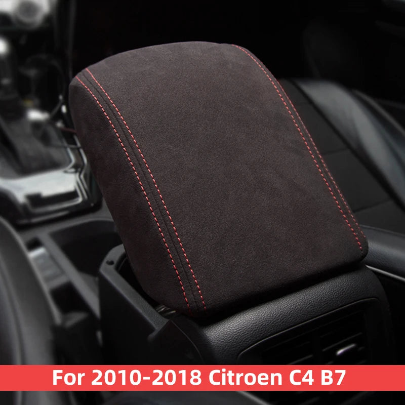 For Citroen C4 B7 2010~2018 2011 2012 2013 2014 2015 2016 Car center console armrest box Protective cover interior Accessories