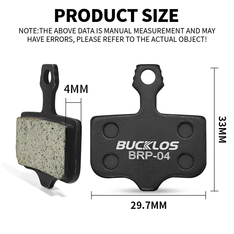 BUCKLOS Resin Disc Brake Pads for SRAM AVID | Wear-Resistant Hydraulic MTB Brake Pads detail view