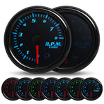 2'' 52mm 7 Color Car Gauge Set | Multi-Function 12V Gauge with Digital and Analog D additional angle