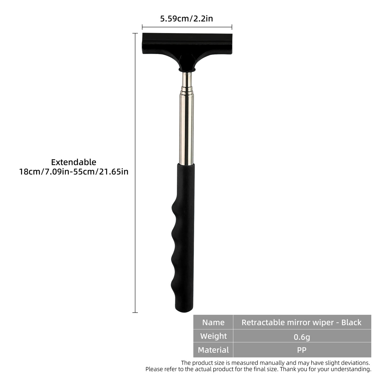 Car rearview mirror wiper, telescopic handle car rearview mirror wiper, car glass clea close-up view