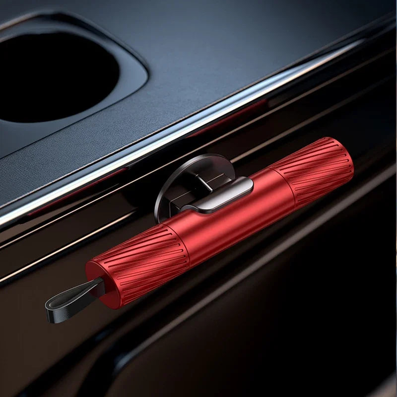 Car Window Glass Breaker Hammer Seatbelt Cutter Emergency Tungsten Steel Tip Tool for lifestyle view