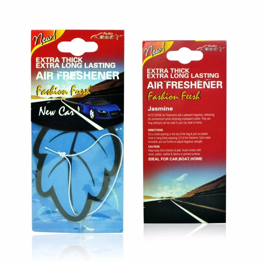 6PCS Car Air Freshener Natural Scented Tea Paper Auto Hanging Vanilla Perfume Fragranc close-up view