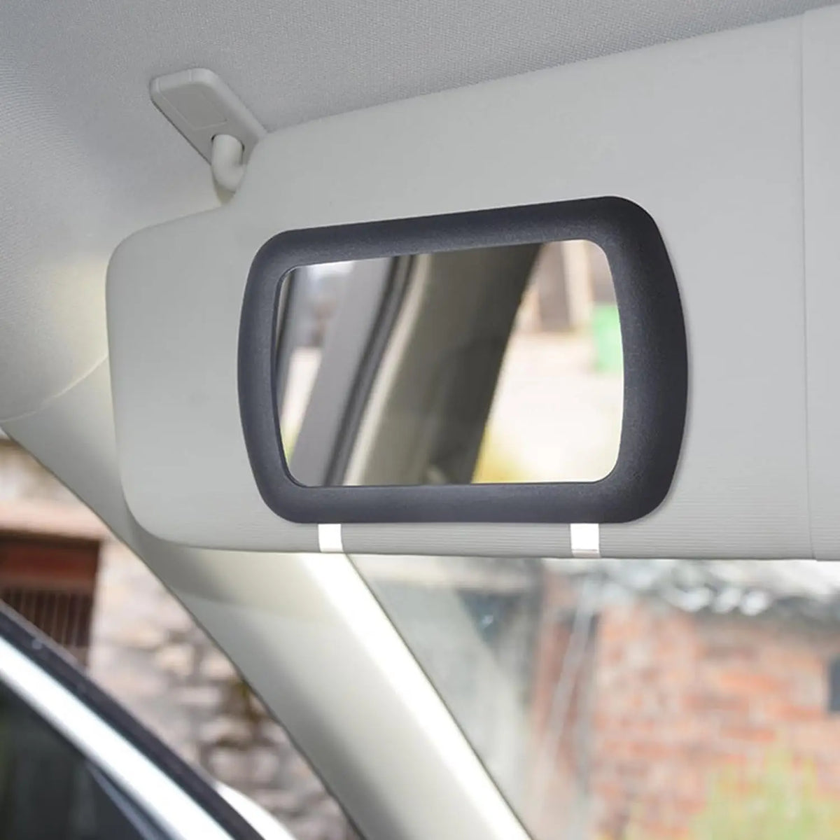 Clip-On Car Sun Visor Vanity Mirror, Practical Makeup Mirror for Passenger Side Shade Visor