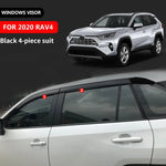 Chrome Window Trim for Toyota RAV4 2020 | Rain Guard and Wind Deflector Set alternate view