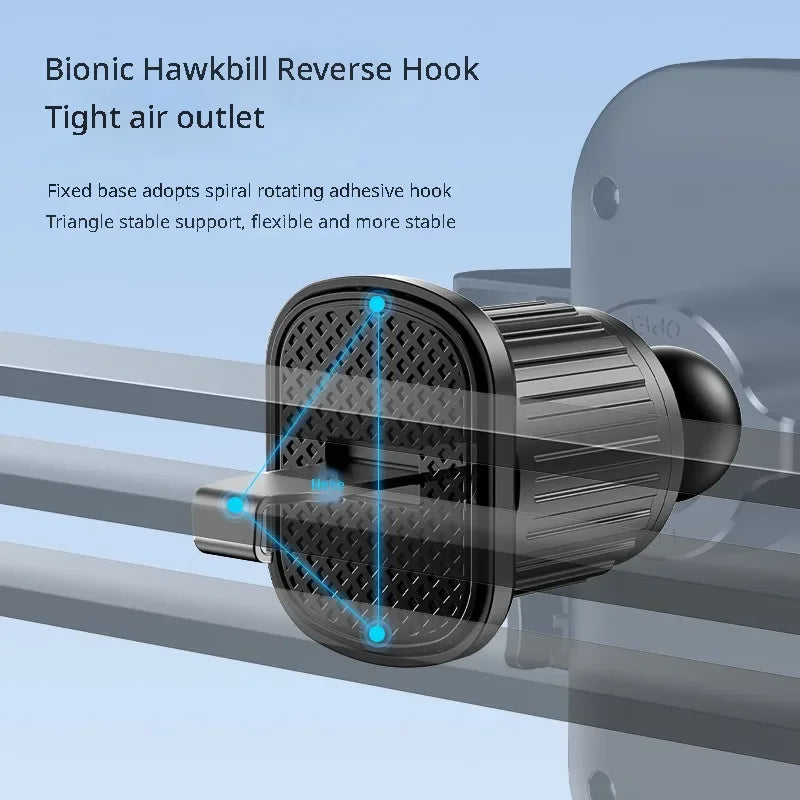Flexible Car Phone Holder, Universal Air Vent Phone Mount for iPhone and Smartphones close-up view