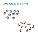 Black Multi Dof Robot Parts Accessory M3/M4 Screw U Beam Servo Bracket For Robot Kit Standard Part Steering Bearing Bracket Kit