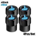 Red Skull Valve Stem Caps | 4-Pack Aluminum Alloy Tire Valve Covers for Cars, Trucks, Mo detail view