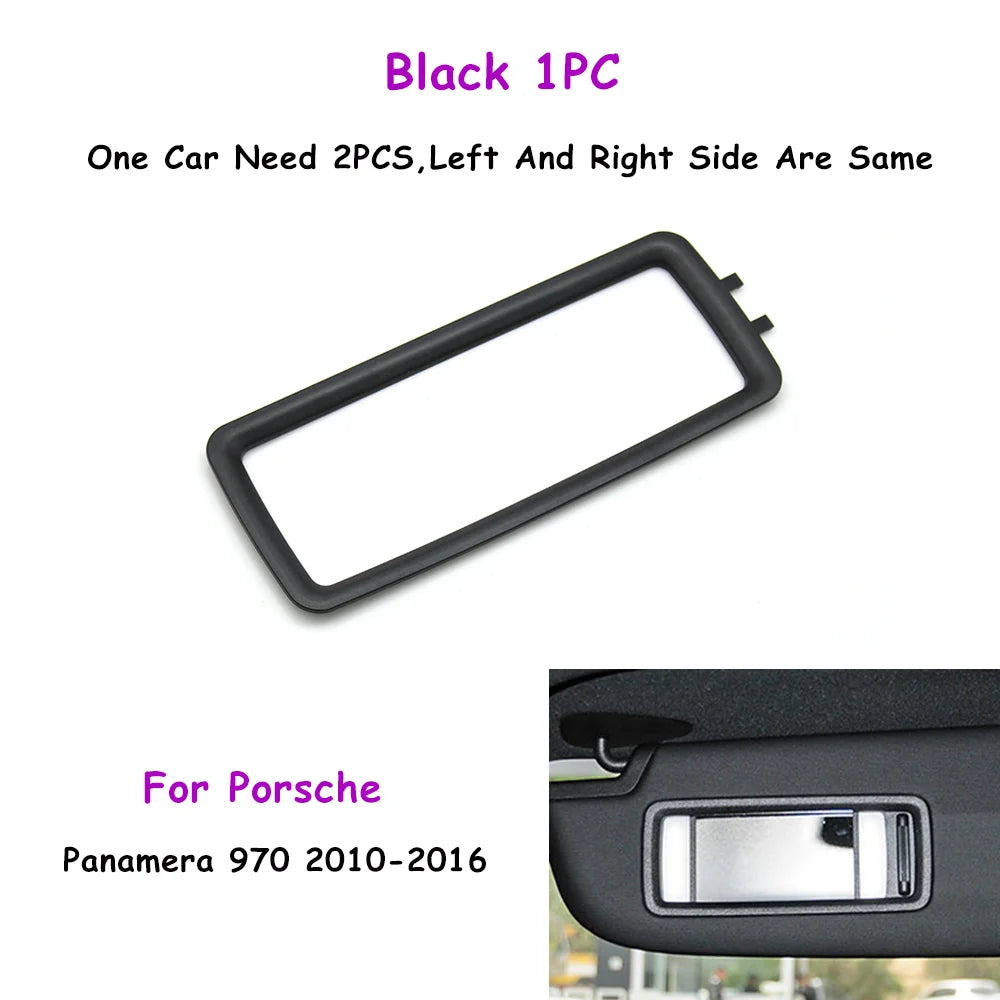 970 2010-2016 Car Front Sunshade Bezel Sun Visor Cover Frame Makeup Vanity Mirror Holder Outer Panel For Porsche Panamera