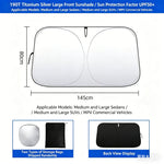 Car Front Windshield Sunshade Silver Titanium Heat Insulation alternate view
