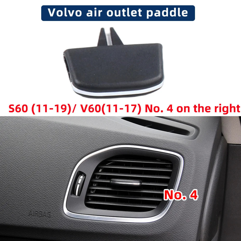 Car Front AC Conditioning Air Vent Grille Outlet Tab Slider Clip Repair Kit For Volvo V60 S60 V40 11-19 Auto Replacement Parts
