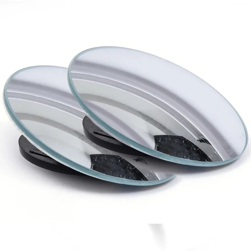 2Pcs Round Frame Convex Blind Spot Mirror Safety Driving Wide-angle 360 Degree Adjust lifestyle view