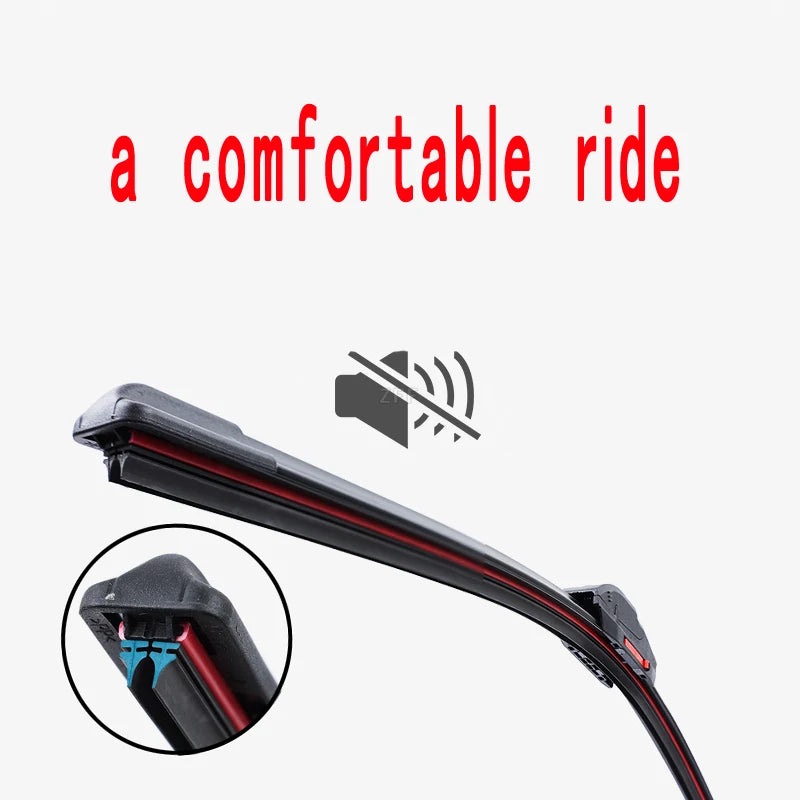 Universal Car Wiper Blades | Soft Dual Rubber Frameless Windshield Wipers alternate view