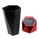 Portable Mini Car Trash Can with Lid close-up view
