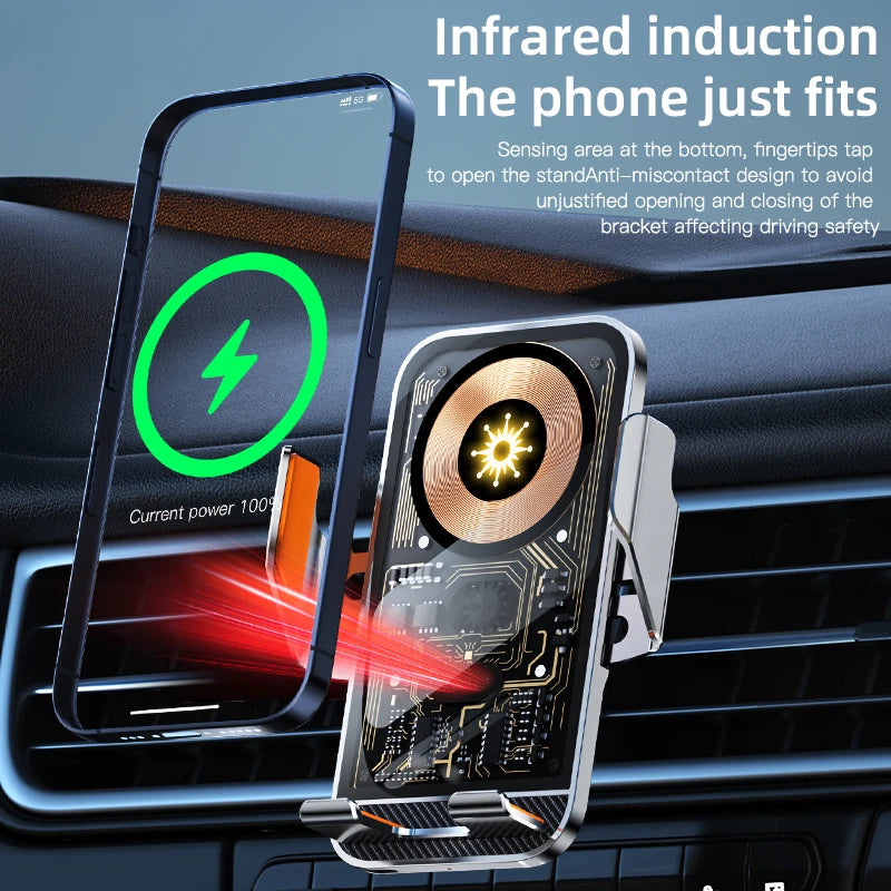Universal Car Wireless Charging Mobile Phone Holder | Air Outlet Vehicle Navigation M lifestyle view