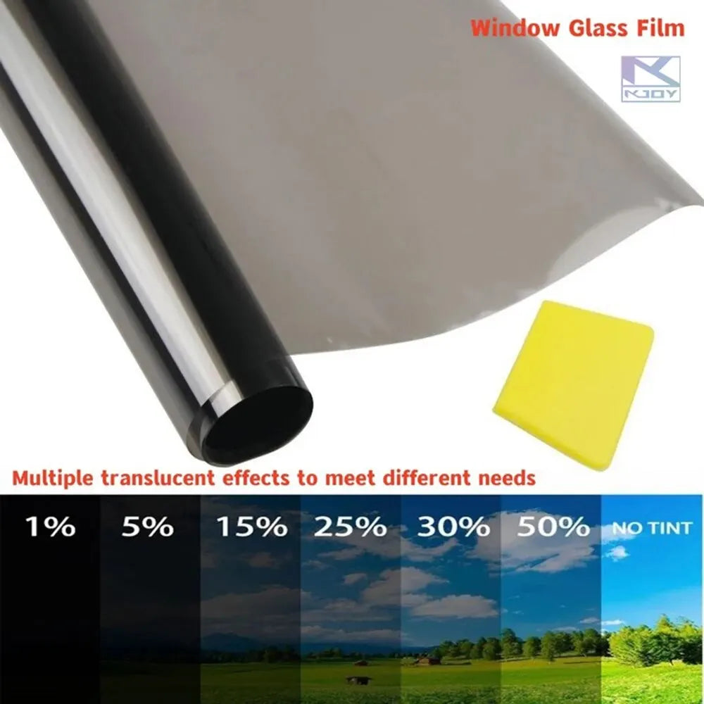 3Mx50CM VLT Black Car Window Foils Tinting Film Home Window Glass Solar UV Protector Sticker Films P