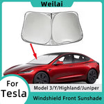 Upgraded Windshield Sunshade for Tesla Model Y Juniper Standard 2026 | Custom-Fit Front Window Sun S