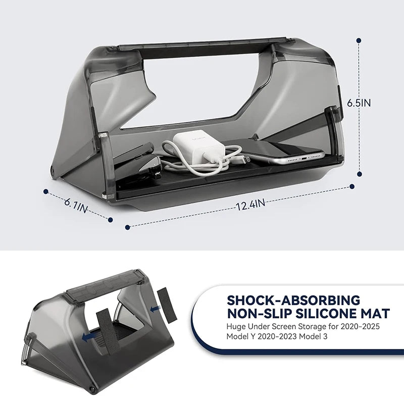 Center Console Screen Under Storage Box | For Tesla Model YL/3/Y Juniper 2019-2026 additional angle