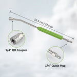 Stainless Steel Pressure Washer Extension Wand | 21-Inch Power Washer Wand with 1/4" Q close-up view