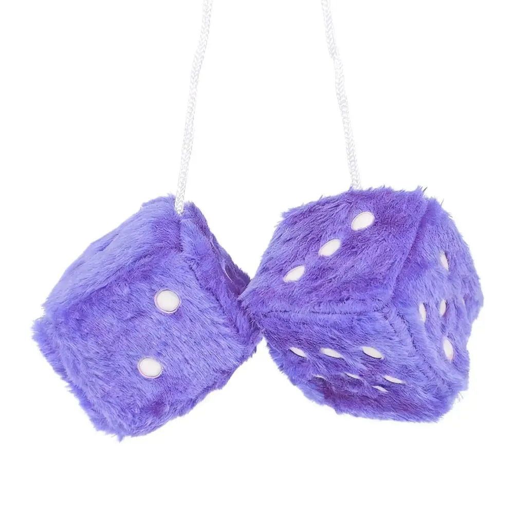 6cm Multicolor Plush Dice Pendant Car Hanging Ornament