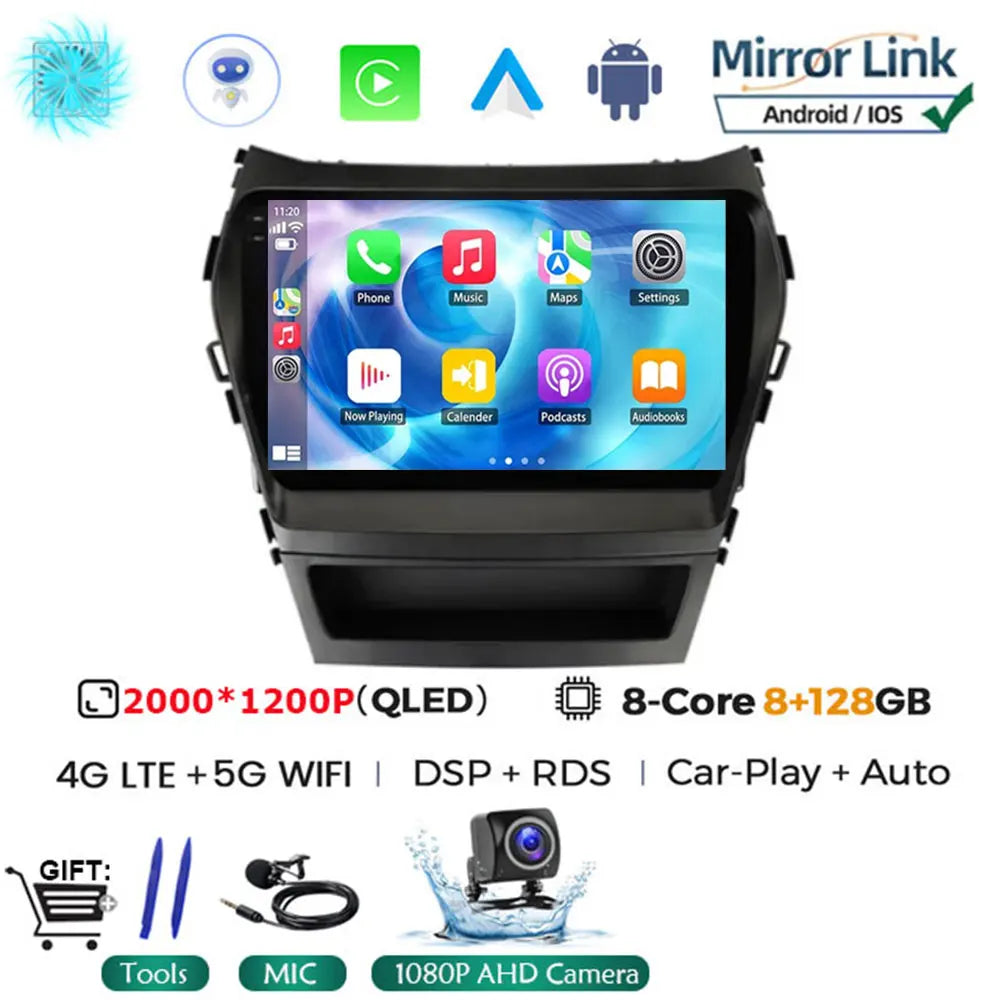 Android 16 Car Radio for Hyundai Santa Fe 2013-2017 | GPS Navigation Stereo lifestyle view
