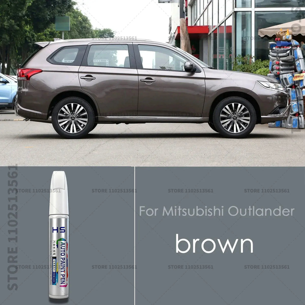 For Mitsubishi Outlander Car Paint Repair Pen Paint Scratch Repair Accessories White W close-up view