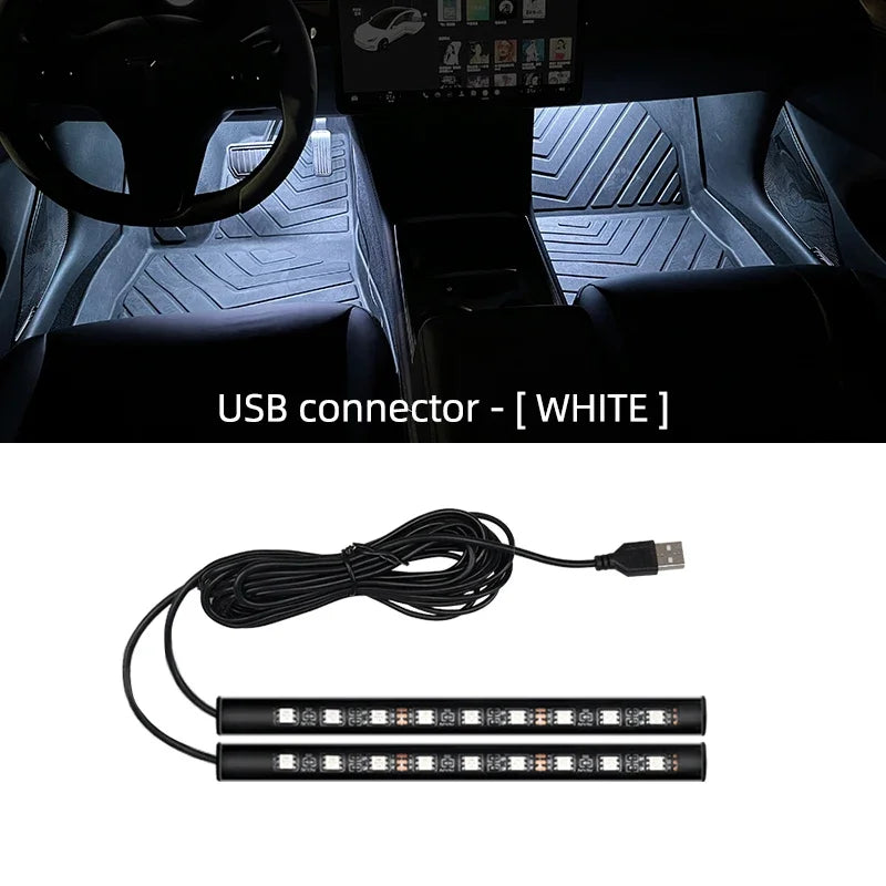 LED Car Ambient Light USB 5V Interior Foot Lamp additional angle