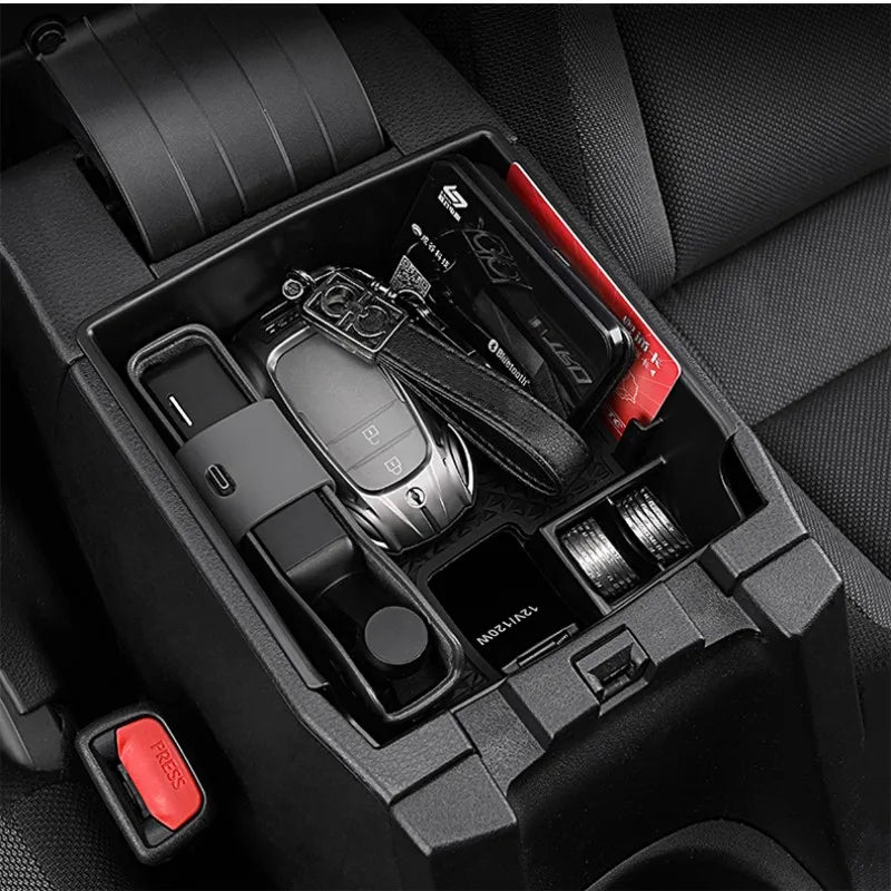 For Toyota Corolla Cross XG10 2021~2023 Hybrid Car Center Console Armrest Storage Box Sundries Tidying Tray Interior Accessories