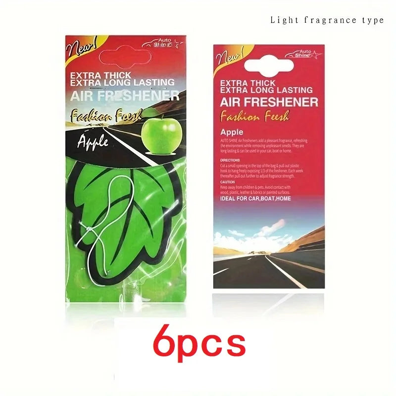 3-60pcs Car Air Freshener Natural Scented Tea Paper Auto Hanging Vanilla Perfume Fragran detail view
