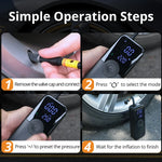 CARSUN Rechargeable Air Pump Tire Inflator | Portable Cordless Digital Compressor for close-up view