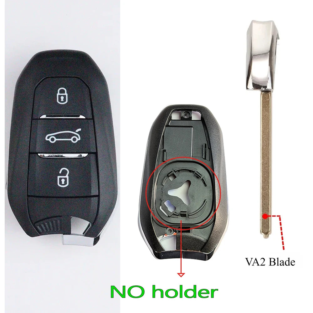3 4 BT Car Key Fob Case Shell Housing for Peugeot 308 408 508 2008 3008 4008 5008 for alternate view