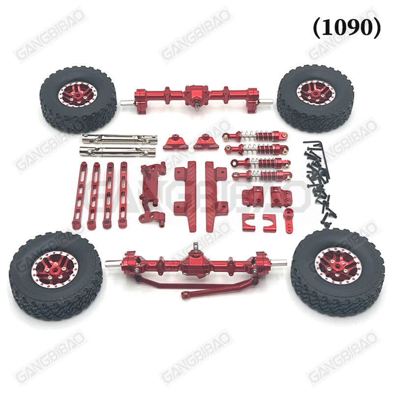 MN82 Remote Control Car Upgrade Metal Front and Rear Axle Drive Shaft Shock Absorber Tire for MN 1/12 MN82T LC79 MN82S MN82Pro