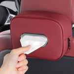 2025 Car Tissue Box Holder Microfiber Leather Car Center Console Armrest Napkin Box Sun Visor Backseat Tissue Case with Fix Stra