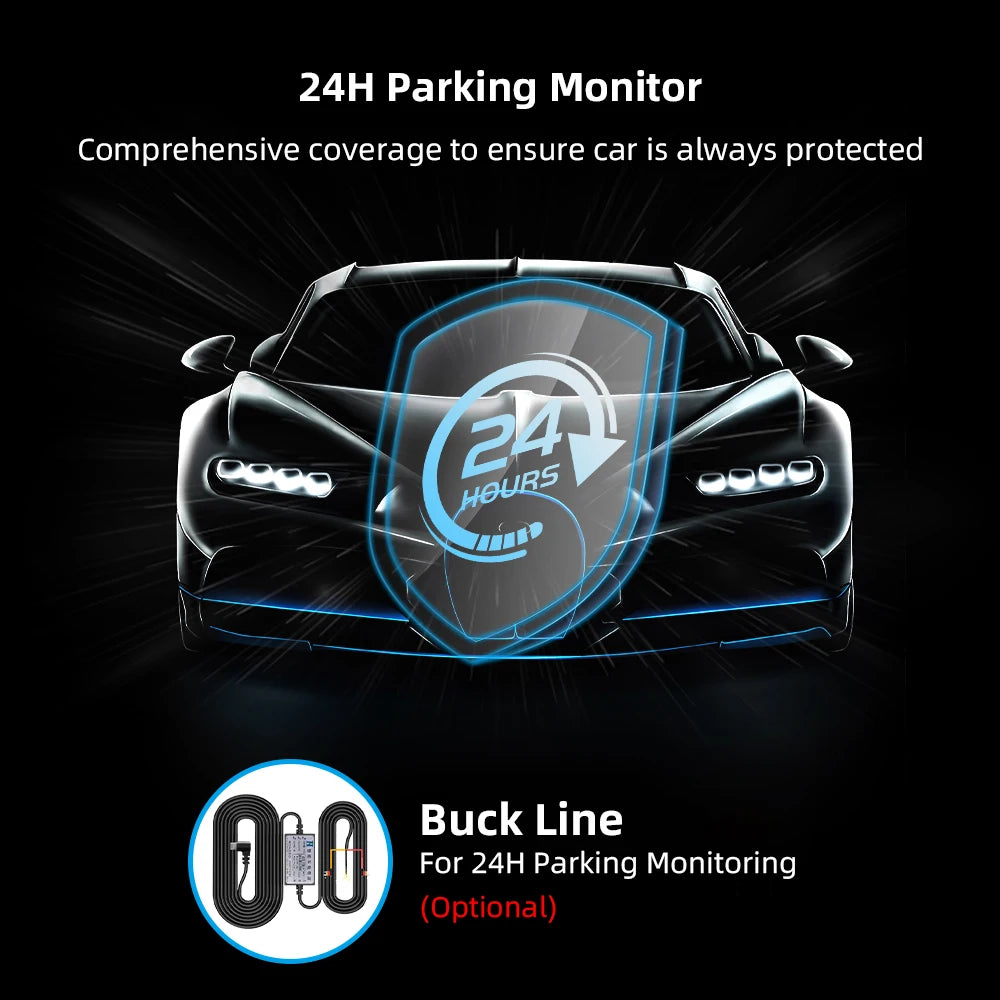 2K Dash Cam WiFi Car DVR | 1440p Night Vision with GPS and Parking Monitor additional angle