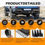 Universal 4PCS Truck Mud Flaps Heat-Resistant Car Splash Guards Trucks Mud Guards Wear close-up view