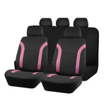AUTO PLUS Sports Universal Polyester Car Seat Cover Set Fit Most Car Plain Fabric Bicolo detail view