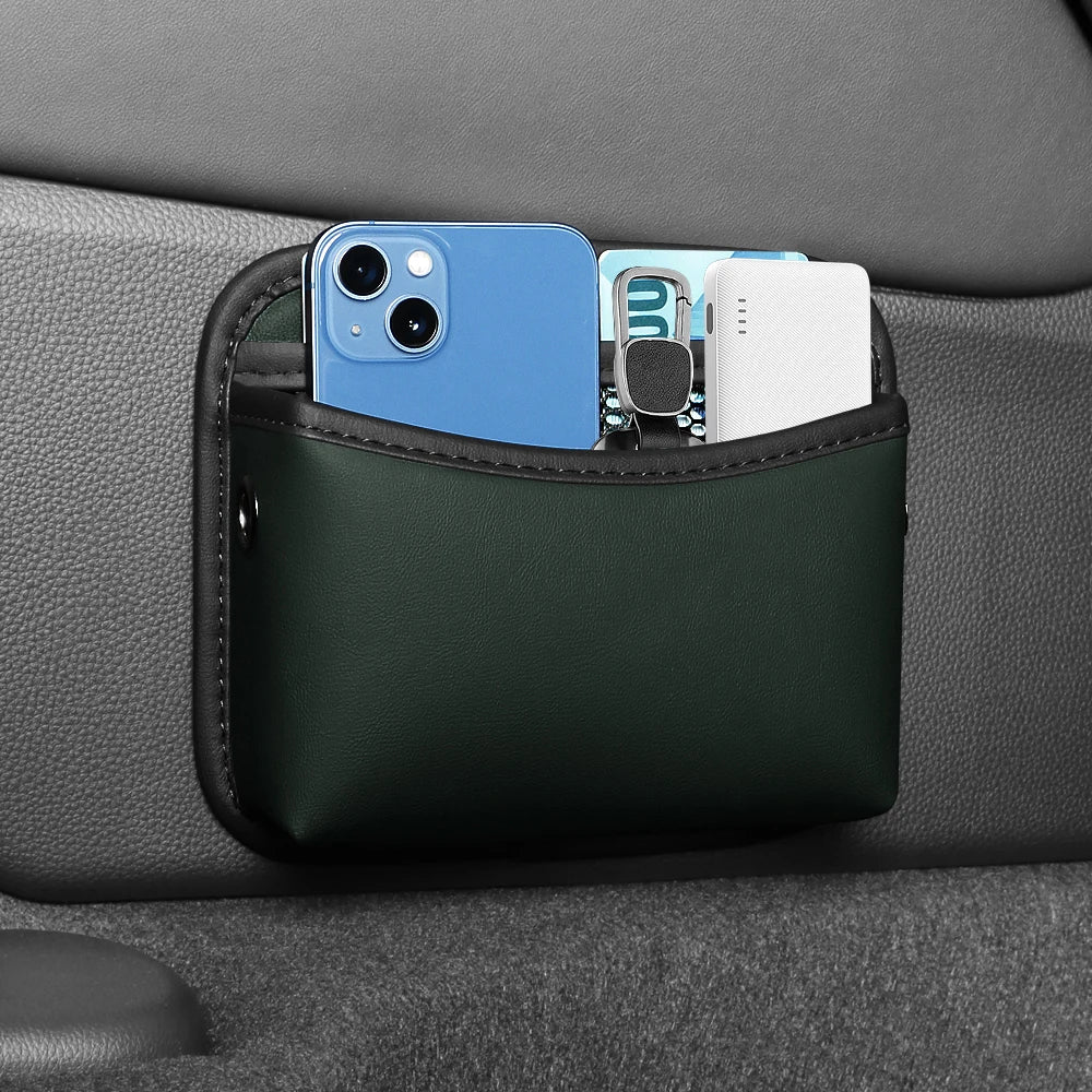 Self Adhesive Car Storage Pocket | Sticky Organizer Bag for Seat Back, Side Door, and alternate view