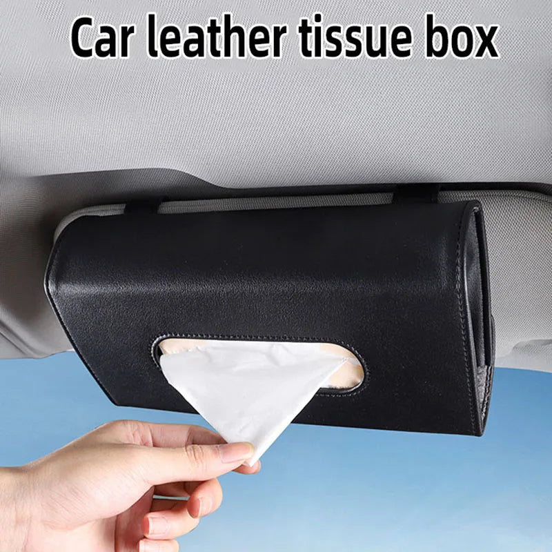 1 Pcs Car Tissue Box Towel Sets Car Sun Visor Tissue Box Holder Auto Interior Storage Decoration
