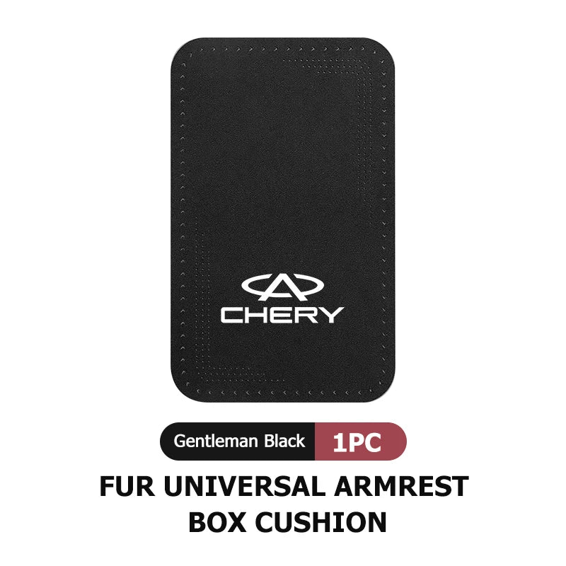 For Chery Omoda Breathable Leather Car Logo Armrest Box Cover Central Armrest Protect lifestyle view
