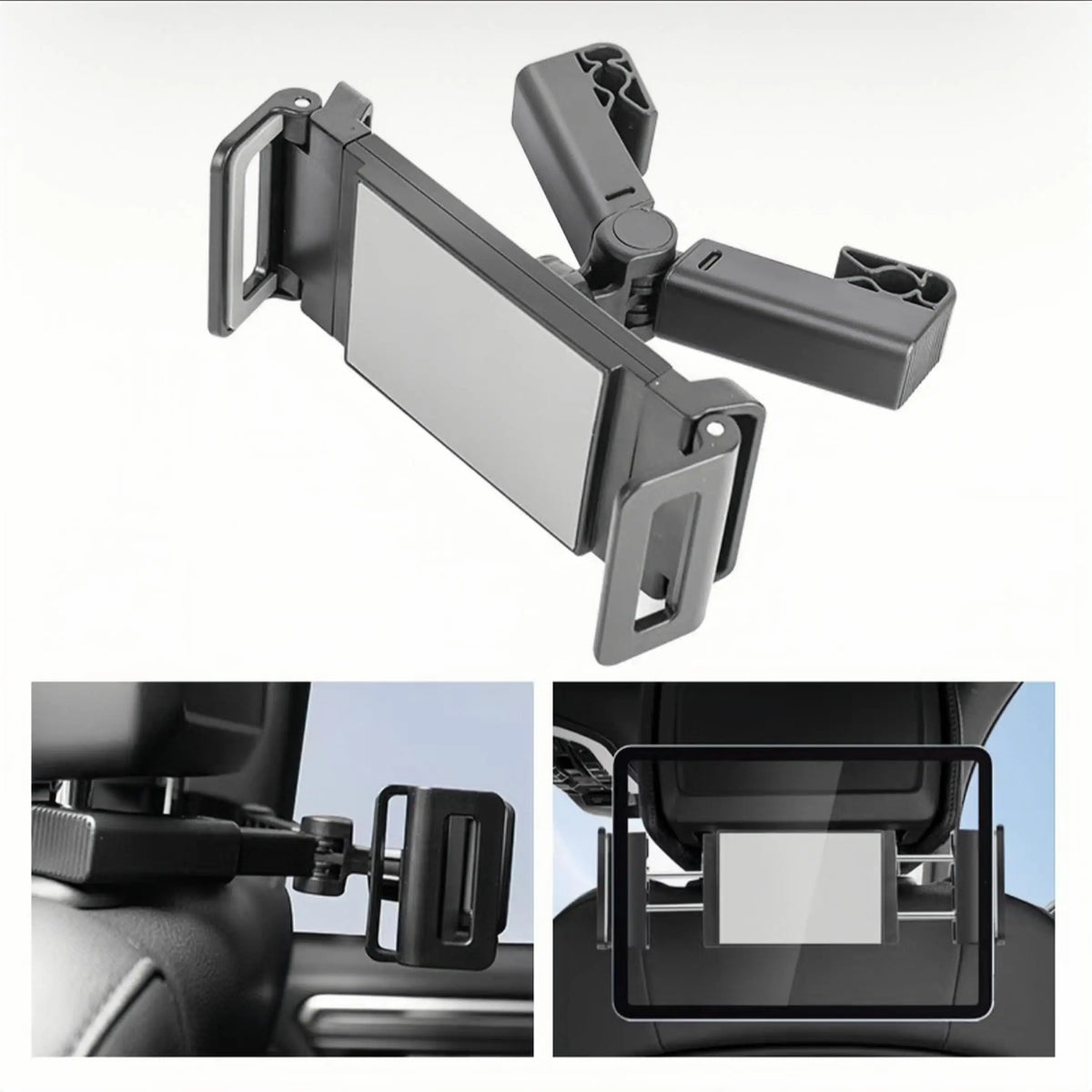Car Headrest Phone Mount, Universal Rotatable Seat Back Phone Holder for Car Back S additional angle