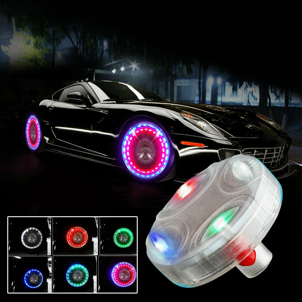 4 Modes 12 LED RGB Car Auto Solar Energy Flash Wheel Tire Light Lamp Decor Car Wheel alternate view