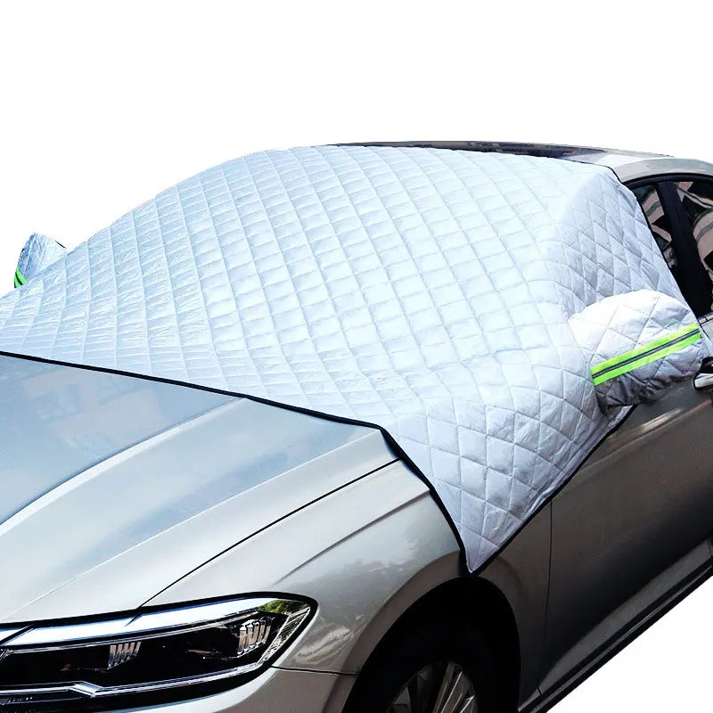 Outdoor Car Windshield Cover | Half Anti-Snow Awning with Sunshade Protection additional angle