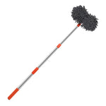Car Washer Mop Foam Wash Brush Double Brush Head Roof Window Cleaning Maintenance Three-Section Telescopic Mop Car Accessories