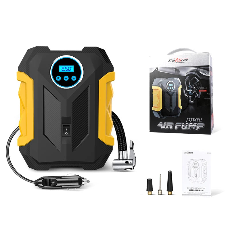 CARSUN Portable Automobile Air Compressor | Digital Tire Inflation Pump with LED La additional angle